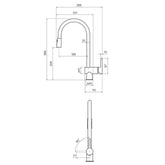 Parisi Ergo Kitchen Mixer with Pull-Out Spray - Chrome